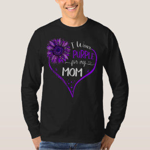 T-shirt Je Porte Du Violet Pour Ma Mère Alzheimer Sensibil