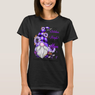 T-shirt Je porte du violet pour ma mère Gnome violet Viole