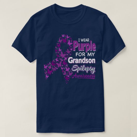 T-shirt Je Porte Du Violet Pour Ma Sensibilisation À L'Épi (Design devant)