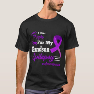 T-shirt Je Porte Du Violet Pour Ma Sensibilisation À L'Épi