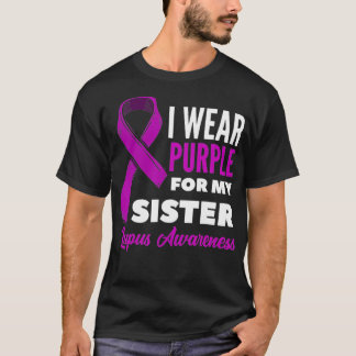 T-shirt Je Porte Du Violet Pour Ma Soeur Lupus Frère Lupus