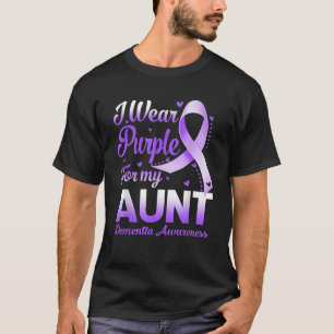 T-shirt Je Porte Du Violet Pour Ma Tante Sensibilisation À