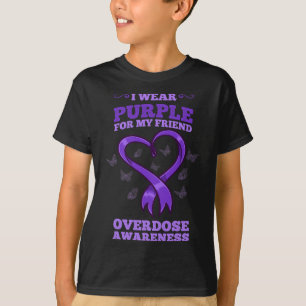 T-shirt Je Porte Du Violet Pour Mon Ami Sensibilisation À 