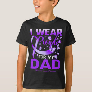 T-shirt Je Porte Du Violet Pour Mon Père Pancréatique Canc