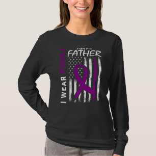 T-shirt Je Porte Du Violet Pour Mon Père Papa Lupus Nous S