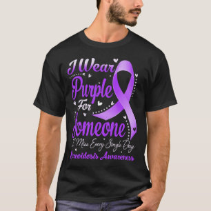 T-shirt Je porte du violet pour quelqu'un Sensibilisation
