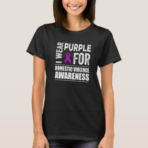 T-shirt Je Porte Du Violet Pour Sensibiliser À La Violence
