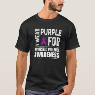 T-shirt Je Porte Du Violet Pour Sensibiliser À La Violence