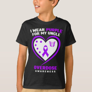 T-shirt Je Porte Du Violet Pour Sensibiliser Mon Oncle À L