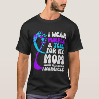 T-shirt Je porte du violet sarcelle pour la sensibilisatio