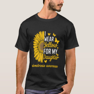 T-shirt Je Porte Jaune Pour La Sensibilisation à L'endomét