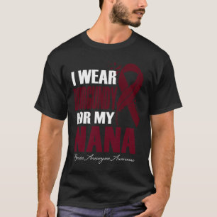 T-shirt Je Porte La Bourgogne Pour Mon Nana Cerveau Aneury