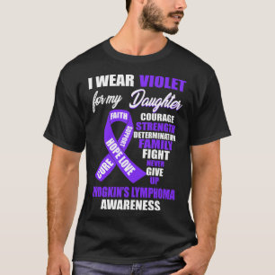 T-shirt Je porte la conscience du lymphome de Violet Hodgk