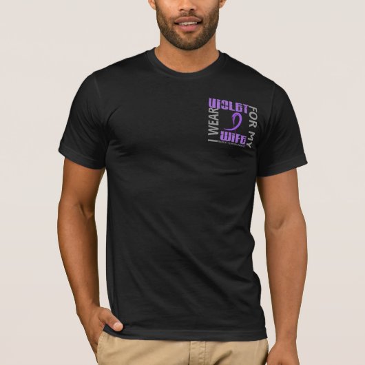 T-shirt Je porte la lymphogranulomatose maligne violette (Devant)