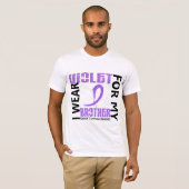 T-shirt Je porte la lymphogranulomatose maligne violette (Devant entier)