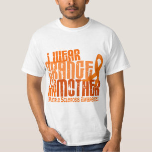 T-shirt Je porte la milliseconde orange de sclérose en