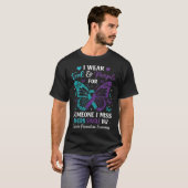 T-shirt Je Porte le & Turquoise; Purple Suicide Prevent (Devant entier)