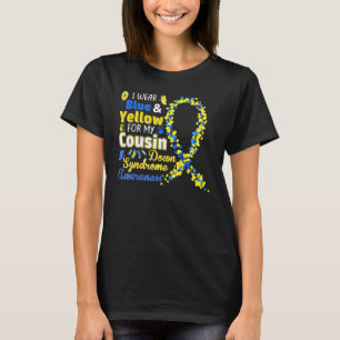 T-shirt Je Porte Le Bleu Et Le Jaune Pour Mon Syndrome Cou