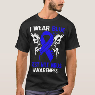 T-shirt Je porte le bleu pour la sensibilisation au VIRUS 