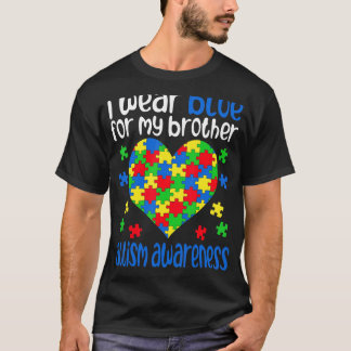 T-shirt Je porte le bleu pour ma Sensibilisation sur l'aut