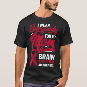 T-shirt Je porte le bordeaux pour la sensibilisation à l'a