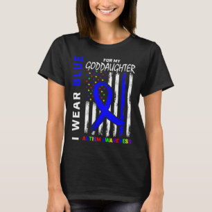 T-shirt Je Porte Le Drapeau De Sensibilisation sur l'autis