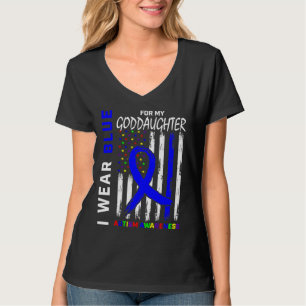 T-shirt Je Porte Le Drapeau De Sensibilisation sur l'autis