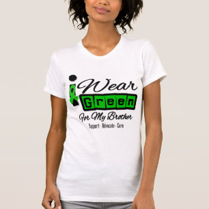 T-shirt Je porte le frère vert de ruban (rétro) -