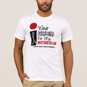 T-shirt Je porte le gris pour mon CANCER DU CERVEAU du