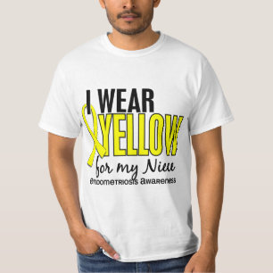 T-shirt Je porte le jaune pour ma endométriose de la niè
