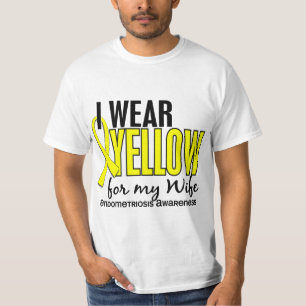 T-shirt Je porte le jaune pour ma endométriose de l'épouse