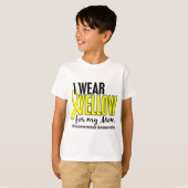 T-shirt Je porte le jaune pour ma maman 10 (Devant entier)