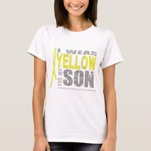 T-shirt Je porte le jaune pour mon fils