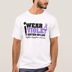 T-shirt Je porte le lymphome violet de Hodgkins de