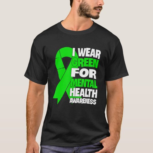 T-shirt Je Porte Le Mois Vert Pour La Sensibilisation À La (Devant)