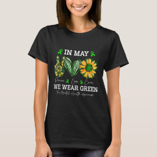 T-shirt Je Porte Le Papillon Vert Pour La Sensibilisation 