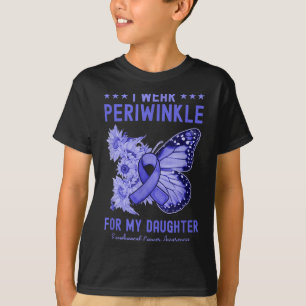 T-shirt Je porte le pervenche pour l'œsophage de ma fille