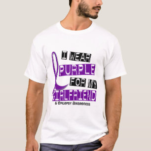 T-shirt Je porte le pourpre pour ma épilepsie de l'amie 3
