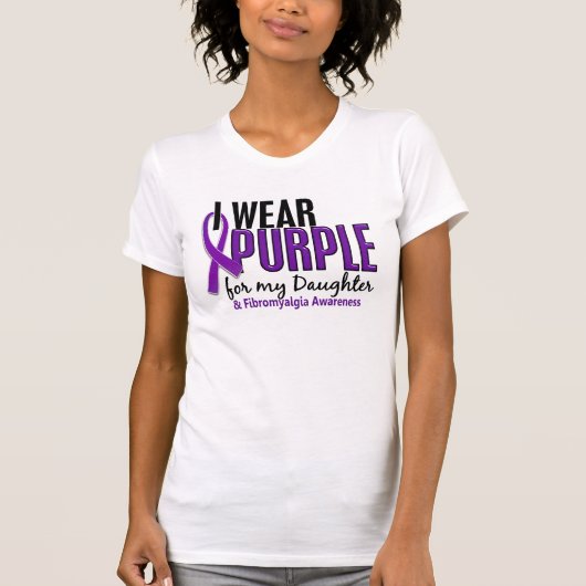 T-shirt Je porte le pourpre pour ma fibromyalgie de la (Devant)