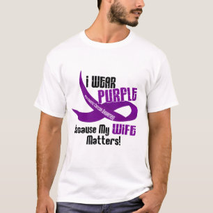 T-shirt Je porte le pourpre pour mon CANCER PANCRÉATIQUE