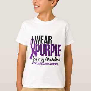 T-shirt Je porte le pourpre pour mon Cancer pancréatique