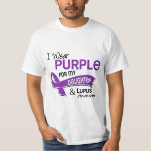 T-shirt Je porte le pourpre pour mon lupus de la fille 42