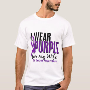 T-shirt Je porte le pourpre pour mon lupus de l'épouse 10