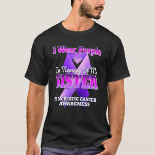 T-shirt Je Porte Le Purple En Mémoire De Ma Soeur Pancré