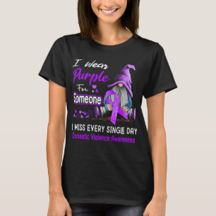 T-shirt Je Porte Le Purple Pour Quelqu'Un De Violence Fami
