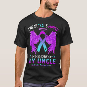 T-shirt Je Porte Le Purple Turquoise En Mémoire Du Suicide