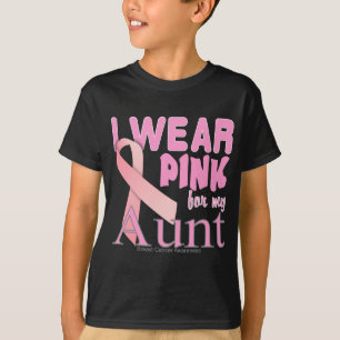 T-shirt Je porte le rose pour ma conscience T de tante