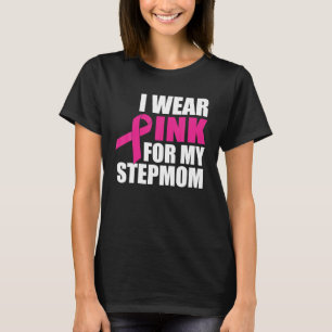 T-shirt Je Porte Le Rose Pour Ma Femme-Mère Cancer Du Sein