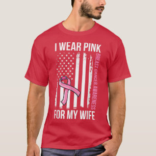 T-shirt Je Porte Le Rose Pour Ma Femme Sensibilisation Au