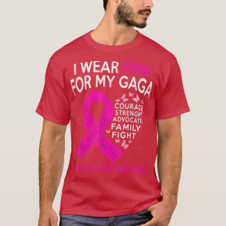 T-shirt Je Porte Le Rose Pour Ma Gaga Sensibilisation Au C